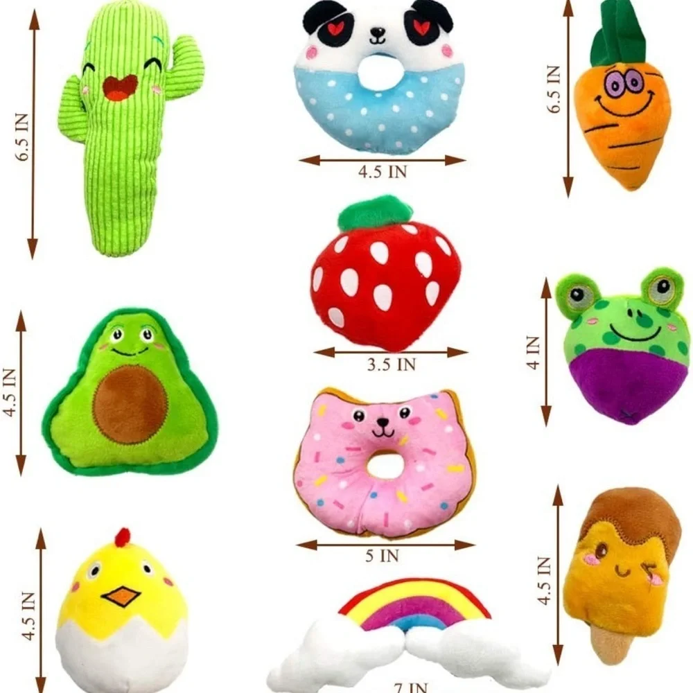 Colorful Plush Dog Toy Set 14